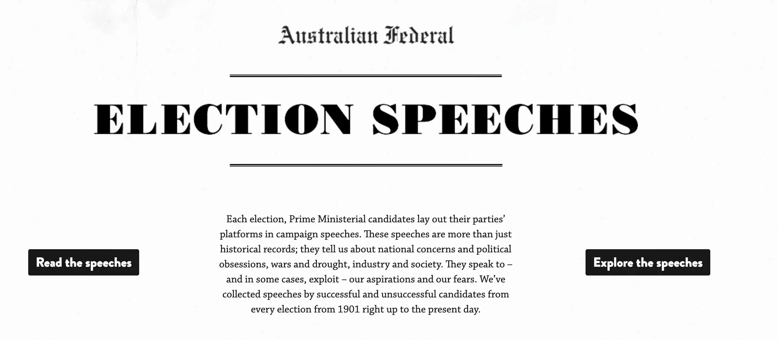 Election Speeches MOAD